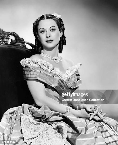 Actoress Hedy Lamarr in a scene from the movie "Copper Canyon" which was released on November 15, 1950.