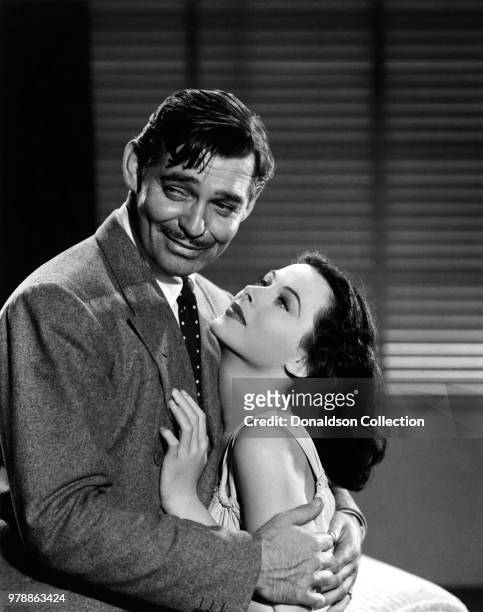 Actoress Hedy Lamarr and Clark Gable in a scene from the movie "Comrade X" which was released on December 13, 1940.