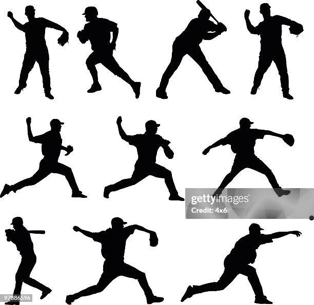 baseball is fun - baseball player stock illustrations