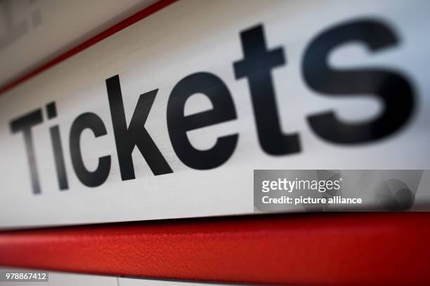 February 2018, Germany, Bonn: The lettering on a ticket machine reads 'Tickets'. The federal government negotiates with citizens about free public...