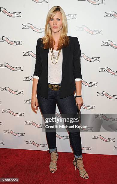 Actress Natasha Henstridge attends the opening celebration of the 'Odd Molly' boutique flagship store on March 19, 2010 in Beverly Hills, California.