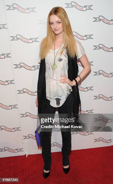 Actress Lydia Hearst attends the opening celebration of the 'Odd Molly' boutique flagship store on March 19, 2010 in Beverly Hills, California.