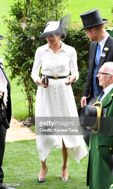Meghan, Duchess of Sussex attends Royal Ascot Day 1 at Ascot Racecourse on June 19, 2018 in Ascot, United Kingdom.
