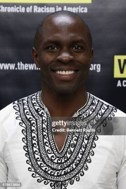 Actor Gbenga Akinnagbe attends Who We Are: A Chronicle Of Racism In America at Town Hall on June 19, 2018 in New York City.