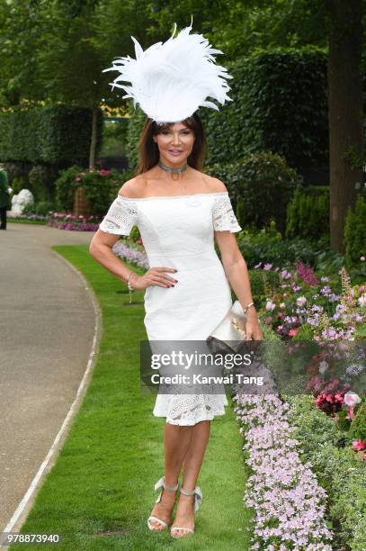 Lizzie Cundy attends Royal Ascot Day 1 at Ascot Racecourse on June 19, 2018 in Ascot, United Kingdom.