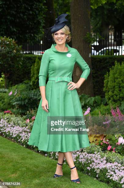 Charlotte Hawkins attends Royal Ascot Day 1 at Ascot Racecourse on June 19, 2018 in Ascot, United Kingdom.