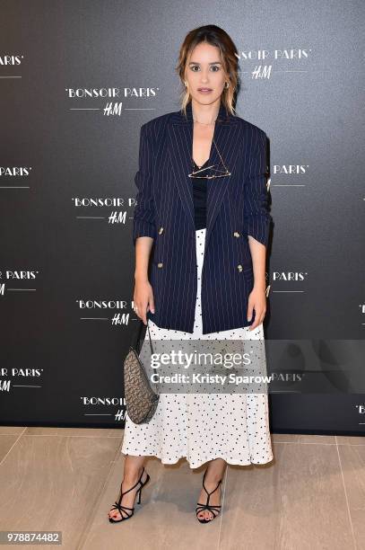 Alice David attends the H&M Flagship Opening Party as part of Paris Fashion Week on June 19, 2018 in Paris, France.