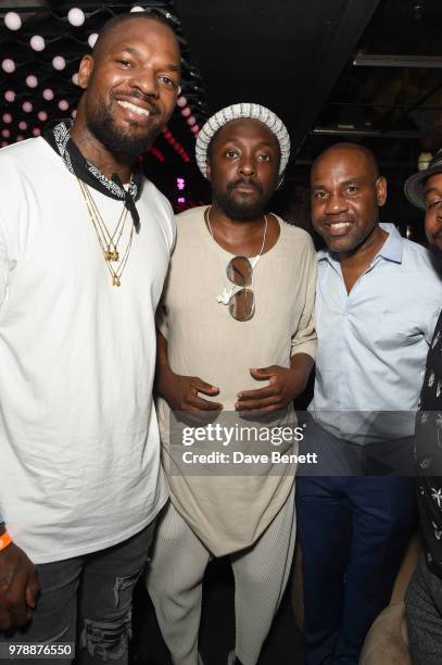 Martellus Bennet, Will.i.am and Unik Ernest attend the Vast Digital and The Foundry @ Meredith Corp. Creative challenge during the Cannes Lion...