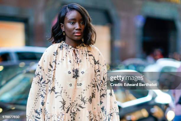 Actress Karidja Toure attends the H&M Flaship Opening Party as part of Paris Fashion Week on June 19, 2018 in Paris, France.