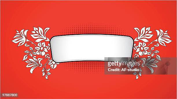 floral banner - af studio stock-grafiken, -clipart, -cartoons und -symbole