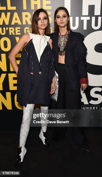 Sonia Kuprienko and Anna Kuprienko of the Bloom Twins attend the Vast Digital and The Foundry @ Meredith Corp. Creative challenge during the Cannes...