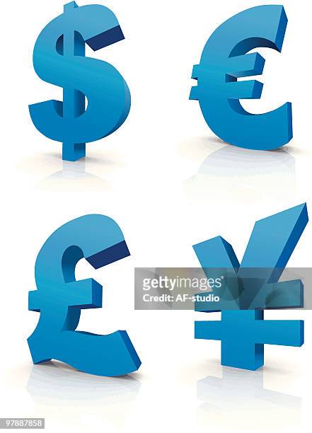 currency vector symbols - af studio stock illustrations