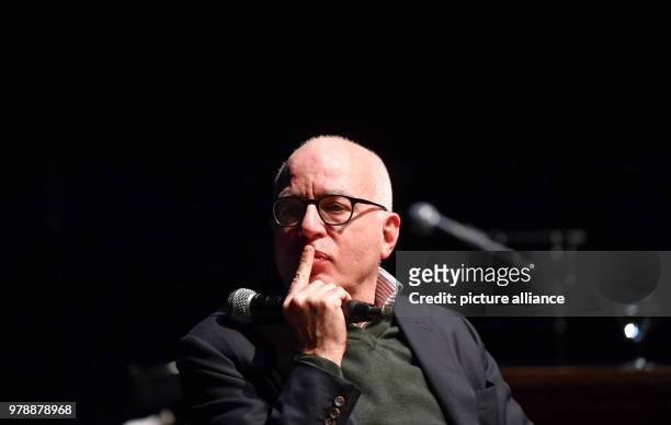 February 2018, Germany, Berlin: US-American author Michael Wolff presents his revealing book 'Fire and Fury' at the Volksbuehne theatre. Photo: Jens...