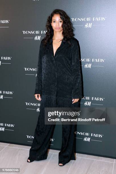 Dancer Hajiba Fahmy attends the H&M Flaship Opening Party as part of Paris Fashion Week on June 19, 2018 in Paris, France.