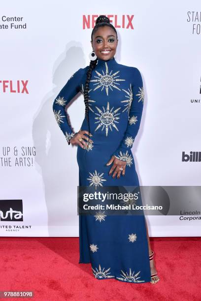 Patina Miller attends Lincoln Center Corporate Fund's Stand Up & Sing for the Arts at Alice Tully Hall on June 19, 2018 in New York City.