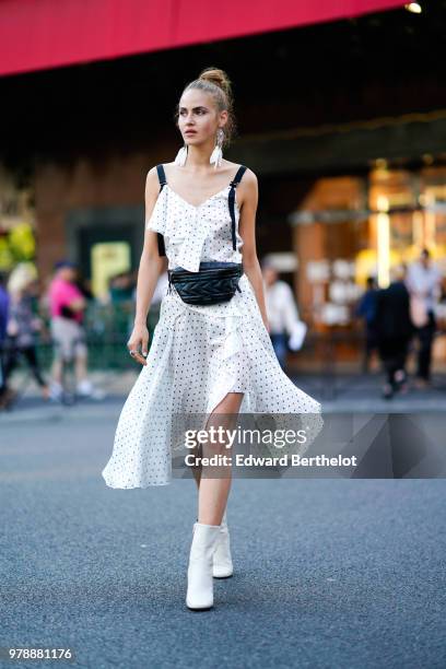 Model Elena Carriere attends the H&M Flaship Opening Party as part of Paris Fashion Week on June 19, 2018 in Paris, France.