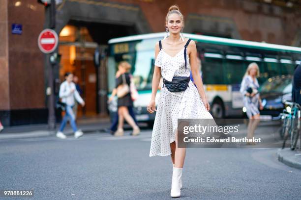 Model Elena Carriere attends the H&M Flaship Opening Party as part of Paris Fashion Week on June 19, 2018 in Paris, France.