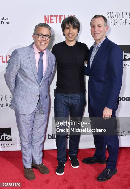 Acting President of Lincoln Center for the Performing Arts Russell Granet, comedian Demetri Martin, and Co-President of United Talent Agency David...