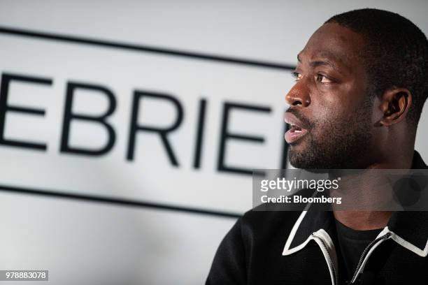 Dwyane Wade, a professional basketball player with the National Basketball Association's Miami Heat, speaks during a Bloomberg Businessweek Debrief...