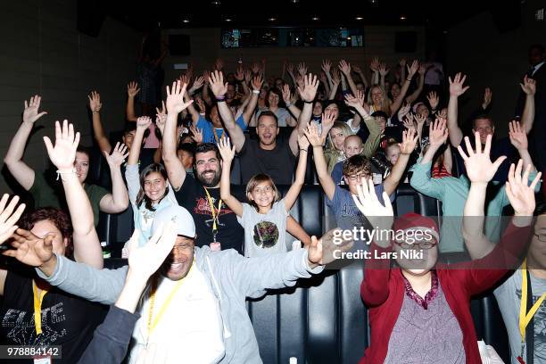 Actor Chris Pratt attends a private screening of Jurassic World: Fallen Kingdom for young fans from Ronald McDonald House New York at the Bryant Park...