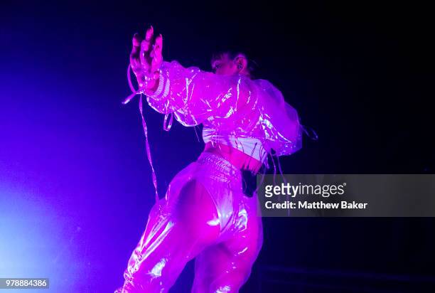 Charli XCX performs live on stage at Village Underground on June 19, 2018 in London, England.
