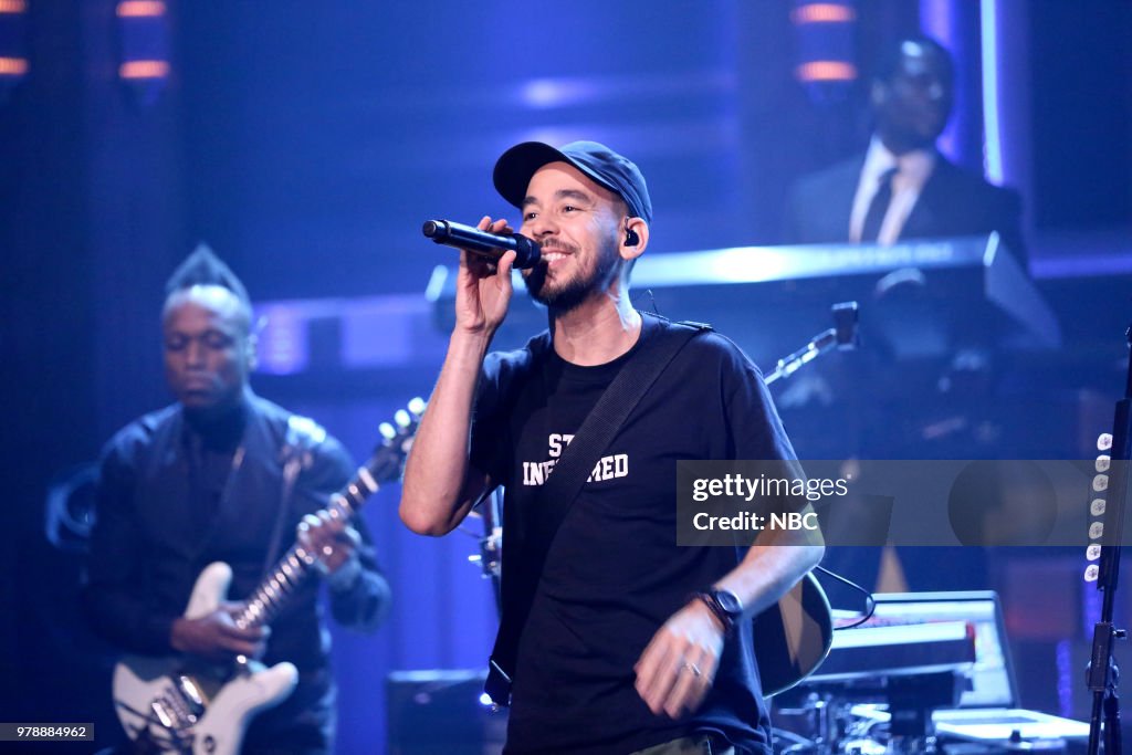 Musical Guest Mike Shinoda performs on June 19, 2018 -- News Photo