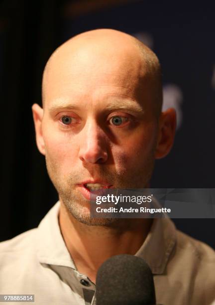 Craig Anderson of the Ottawa Senators speaks during media availability at the Hard Rock Hotel & Casino on June 19, 2018 in Las Vegas, Nevada.