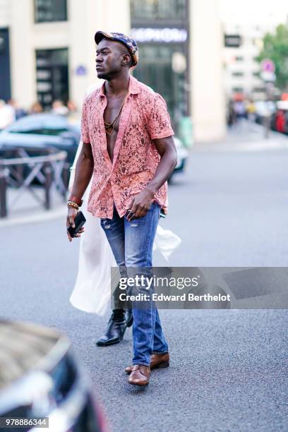 Guest attends the H&M Flaship Opening Party as part of Paris Fashion Week on June 19, 2018 in Paris, France.