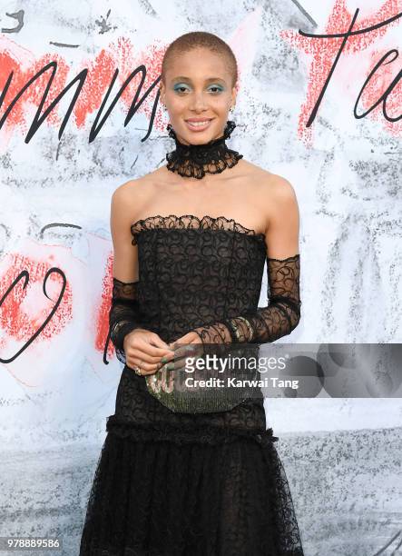 Adwoa Aboah attends the Serpentine Gallery Summer Party at The Serpentine Gallery on June 19, 2018 in London, England.