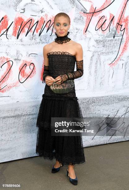 Adwoa Aboah attends the Serpentine Gallery Summer Party at The Serpentine Gallery on June 19, 2018 in London, England.