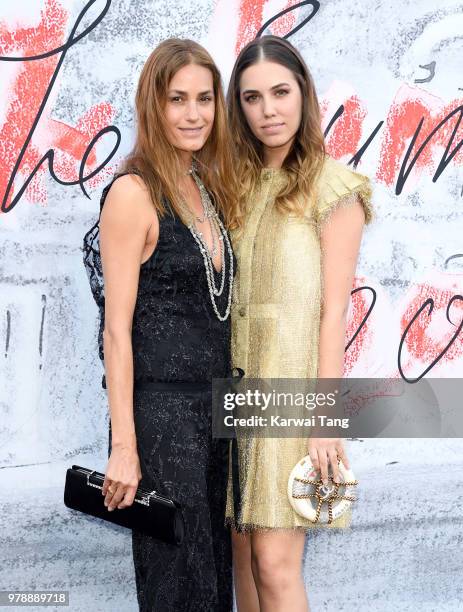 Yasmin Le Bon and Amber Le Bon attend the Serpentine Gallery Summer Party at The Serpentine Gallery on June 19, 2018 in London, England.