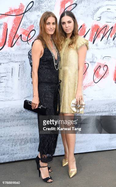 Yasmin Le Bon and Amber Le Bon attend the Serpentine Gallery Summer Party at The Serpentine Gallery on June 19, 2018 in London, England.