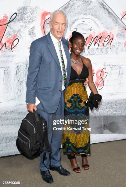 Jon Snow and Precious Lunga attend the Serpentine Gallery Summer Party at The Serpentine Gallery on June 19, 2018 in London, England.