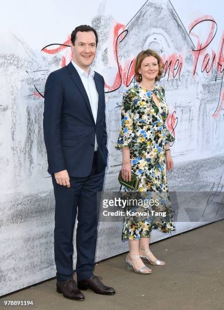 George Osborne and Frances Osborne attend the Serpentine Gallery Summer Party at The Serpentine Gallery on June 19, 2018 in London, England.