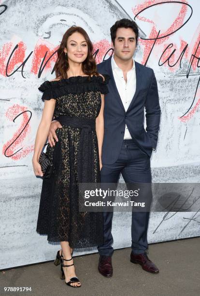 Olga Kurylenko and Ben Cura attend the Serpentine Gallery Summer Party at The Serpentine Gallery on June 19, 2018 in London, England.