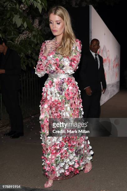 Lady Kitty Spencer attending the Serpentine Gallery and Chanel Summer Party 2018 on June 19, 2018 in London, England.