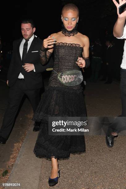 Adwoa Aboah attending the Serpentine Gallery and Chanel Summer Party 2018 on June 19, 2018 in London, England.