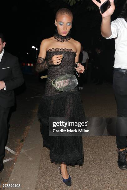 Adwoa Aboah attending the Serpentine Gallery and Chanel Summer Party 2018 on June 19, 2018 in London, England.