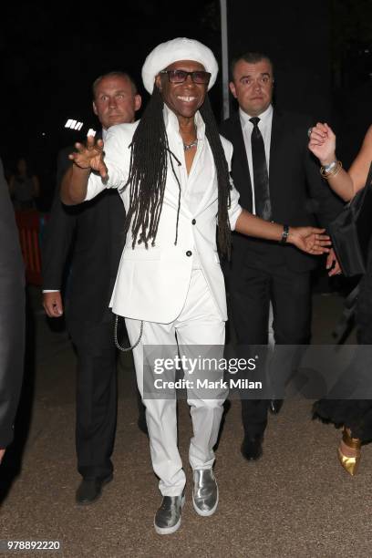 Nile Rodgers attending the Serpentine Gallery and Chanel Summer Party 2018 on June 19, 2018 in London, England.