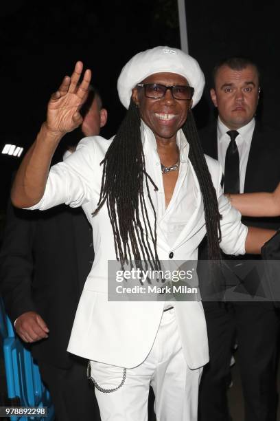 Nile Rodgers attending the Serpentine Gallery and Chanel Summer Party 2018 on June 19, 2018 in London, England.