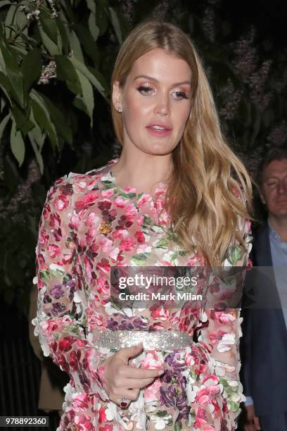 Lady Kitty Spencer attending the Serpentine Gallery and Chanel Summer Party 2018 on June 19, 2018 in London, England.