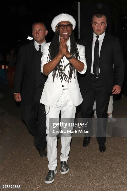 Nile Rodgers attending the Serpentine Gallery and Chanel Summer Party 2018 on June 19, 2018 in London, England.