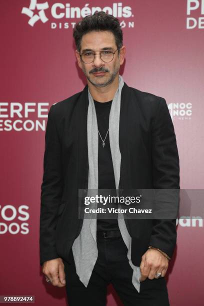 Miguel Rodarte attends a press conference to promote the film "Perfectos Desconocidos" at Condesa DF Hotel on June 19, 2018 in Mexico City, Mexico.