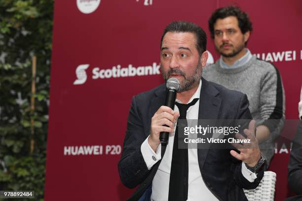 Miguel Mier attends a press conference to promote the film "Perfectos Desconocidos" at Condesa DF Hotel on June 19, 2018 in Mexico City, Mexico.