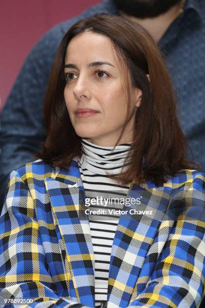 Cecilia Suarez attends a press conference to promote the film "Perfectos Desconocidos" at Condesa DF Hotel on June 19, 2018 in Mexico City, Mexico.