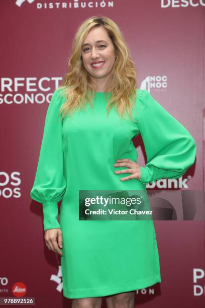 Mariana Trevino attends a press conference to promote the film "Perfectos Desconocidos" at Condesa DF Hotel on June 19, 2018 in Mexico City, Mexico.