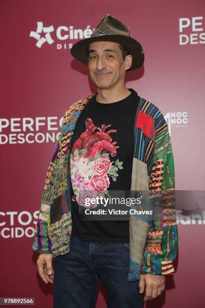 Bruno Bichir attends a press conference to promote the film "Perfectos Desconocidos" at Condesa DF Hotel on June 19, 2018 in Mexico City, Mexico.