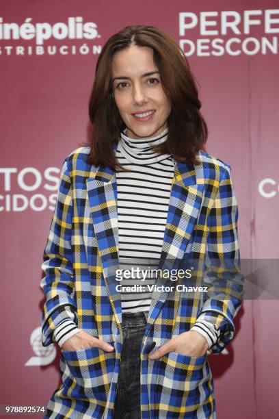 Cecilia Suarez attends a press conference to promote the film "Perfectos Desconocidos" at Condesa DF Hotel on June 19, 2018 in Mexico City, Mexico.