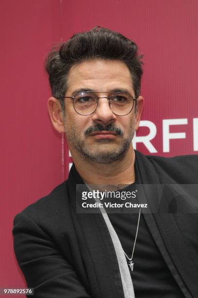 Miguel Rodarte attends a press conference to promote the film "Perfectos Desconocidos" at Condesa DF Hotel on June 19, 2018 in Mexico City, Mexico.