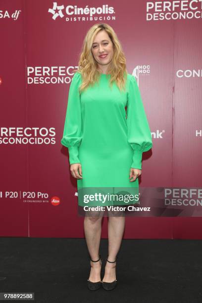 Mariana Trevino attends a press conference to promote the film "Perfectos Desconocidos" at Condesa DF Hotel on June 19, 2018 in Mexico City, Mexico.